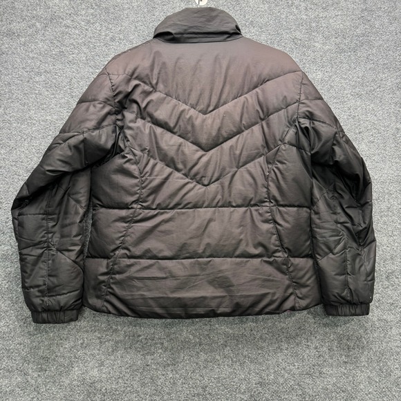 Columbia Jacket Women's Size L Brown Pink Down Puffer Chevron Quilted Full Zip - Picture 13 of 14